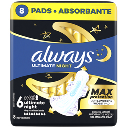 Always Absorbante Periodice Ultimate Night, 8 Bucati