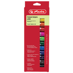 Pelikan Creioane Tempera Solida, Set 12 Culori