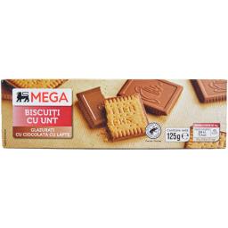 Mega Biscuiti Cu Ciocolata Cu Lapte 125g