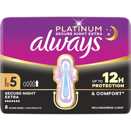 Always Absorbante Secure Night Extra, Marimea 5, 8 Bucati