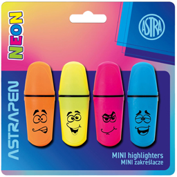 Astra Set 4 Mini Evidentiatoare Neon