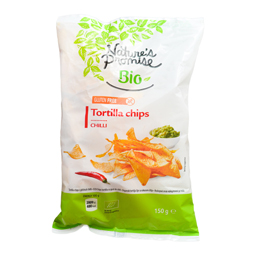 Nature's Promise Bio Tortilla Chips Cu Chili 150g