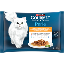 Gourmet Mini Fileuri In Sos Cu Curcan, Rata, Miel Si Ton 4x85g