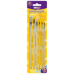 Strigo Set 6 Pensule De Pictura Cu Maner Din Lemn, Marimi 2-12