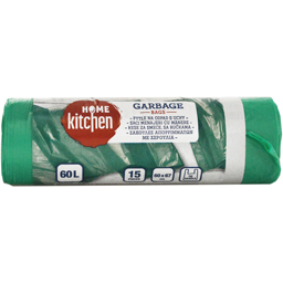Home Kitchen Saci Menajeri Verzi Cu Manere, 60 L, 15 Bucati