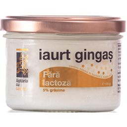 Laptaria Cu Caimac Iaurt Gingas Fara Lactoza 5% Grasime 190g