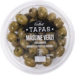 Excellent Masline Verzi Marinate Cu Pesto Si Busuioc 150g
