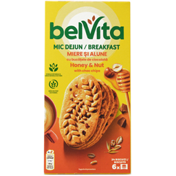 Belvita Breakfast Biscuiti Cu Cereale, Miere, Alune Si Bucati De Ciocolata 300g