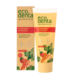Ecodenta Pasta De Dinti Pentru Copii, Cu Aroma De Capsuni Si Morcov 75ml