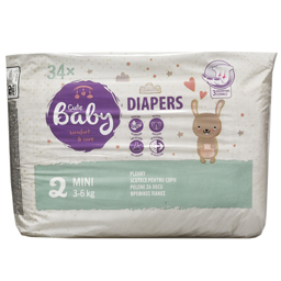 Cute Baby Scutece Bebelusi Marimea 2, 3-6 Kg, 34 Buc