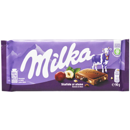 Milka Ciocolata Cu Lapte, Stafide Si Alune 90g
