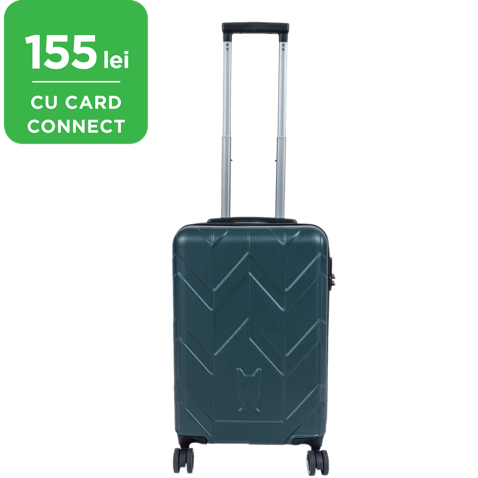 Geanta de voiaj cu roti, 57x37x23cm, petrol