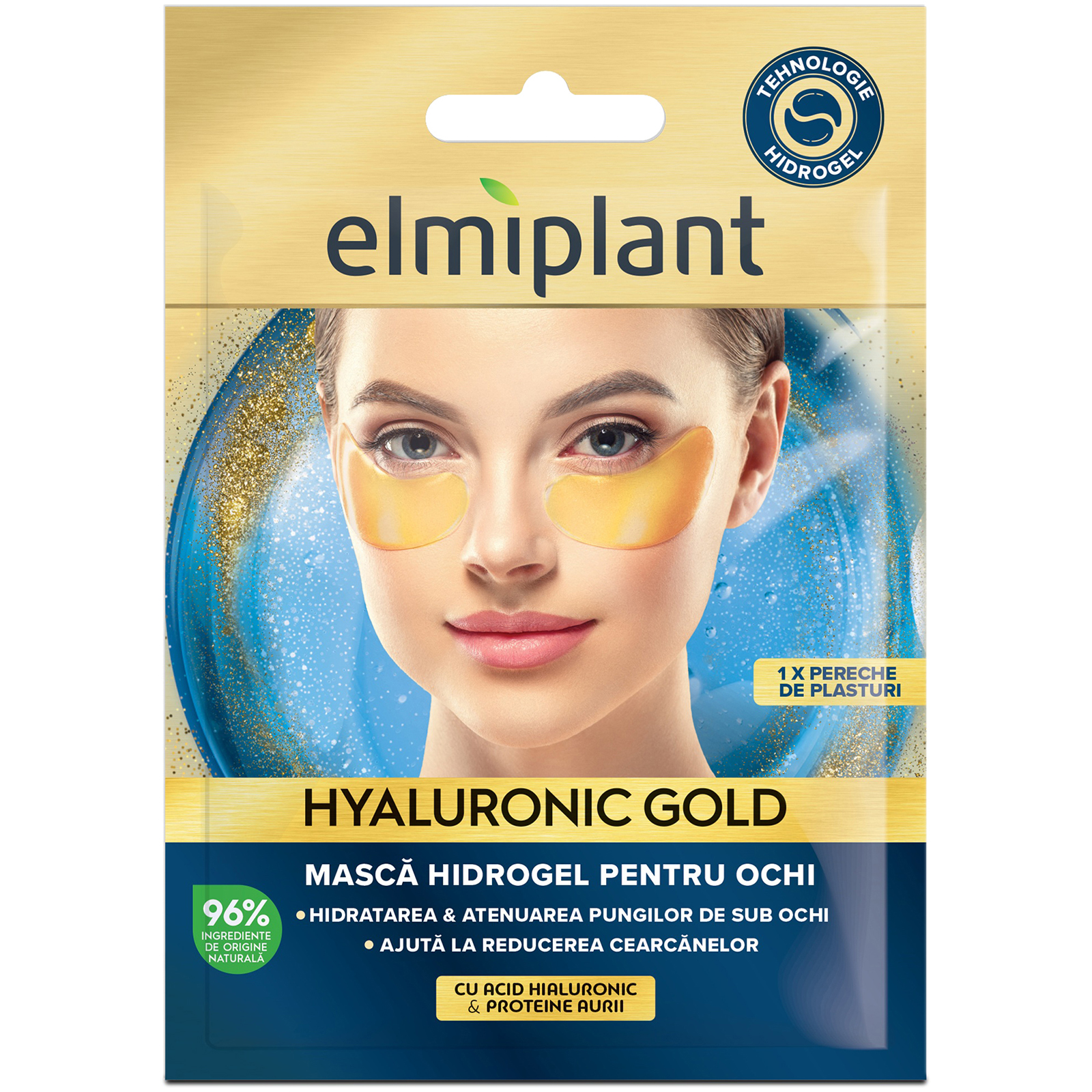 Masca hidrogel pentru ochi Hyaluronic Gold