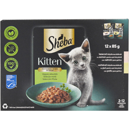 Sheba Hrana Umeda Pentru Pui De Pisica, Selectie Mixta In Sos 12x85g