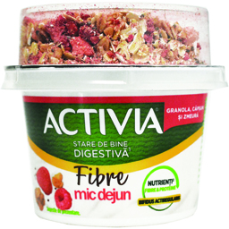 Activia Iaurt Mic Dejun Cu Granola, Fructe Rosii Si Seminte De Chia 165g