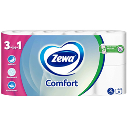 Zewa Hartie Igienica Confort, 3 Straturi, 8 Role