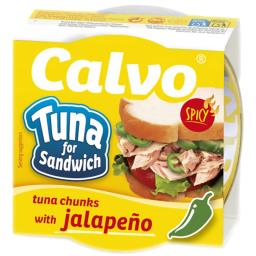 Calvo Ton Bucati Cu Jalapeno Pentru Sandvici 142g