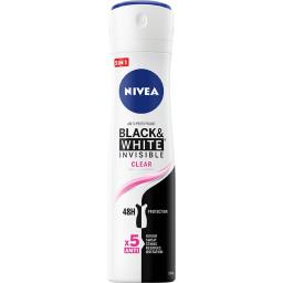 Nivea Deodorant Spray Black & White Invisible Clear 150ml