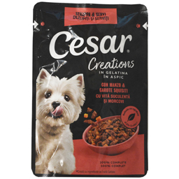 Cesar Hrana Umeda Cu Vita Si Legume Pentru Caini 100g
