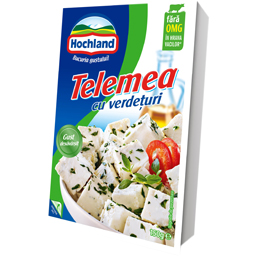 Hochland Telemea Cu Verdeturi, Din Lapte De Vaca 150g