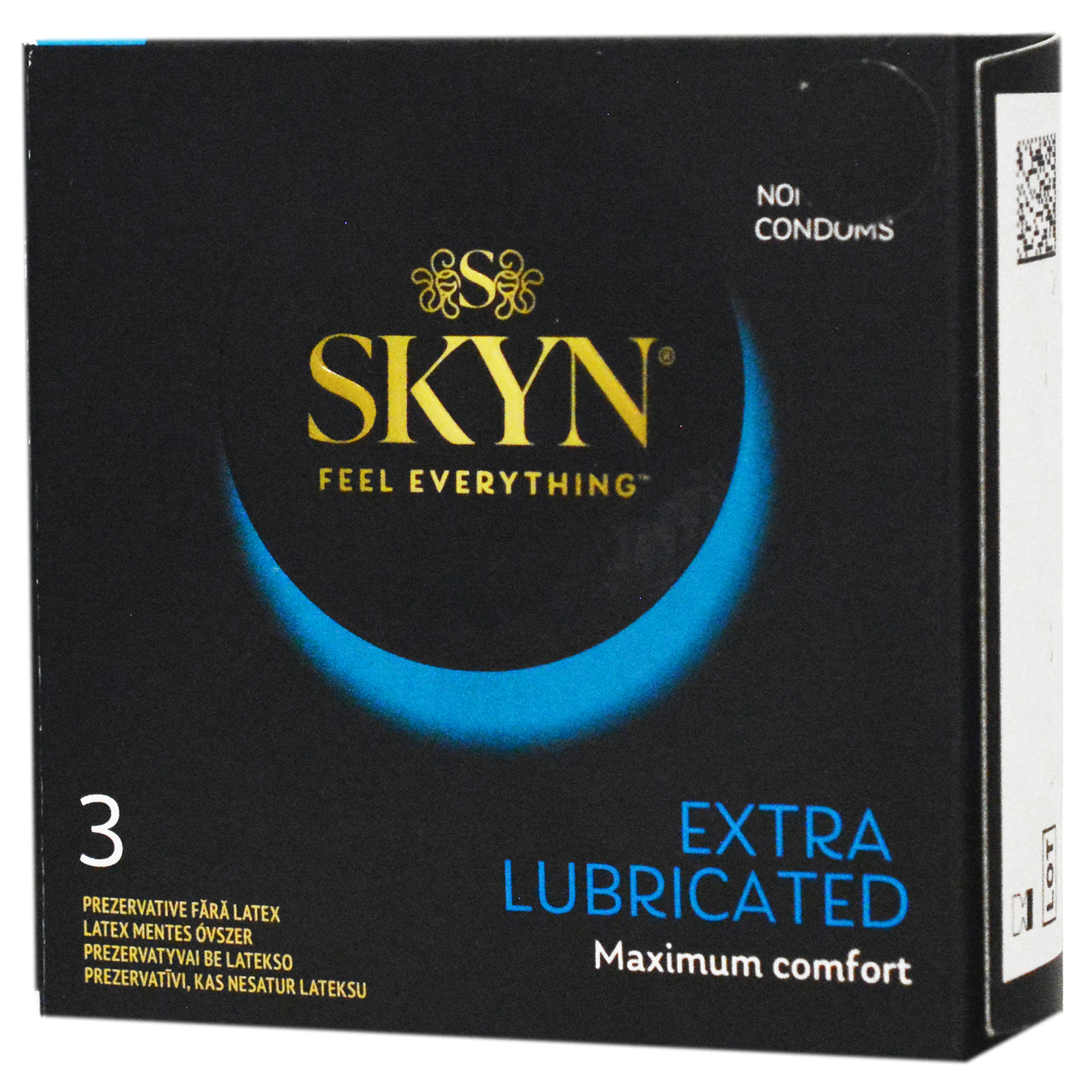 Prezervative fara latex Extra Lubricated, 3 buc.