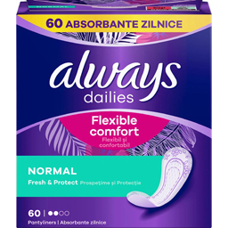 Always Dailies Absorbante Zilnice Normal, 60 Bucati