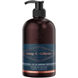 King C Gillette Gel De Curatare Pentru Barba Si Fata 350ml