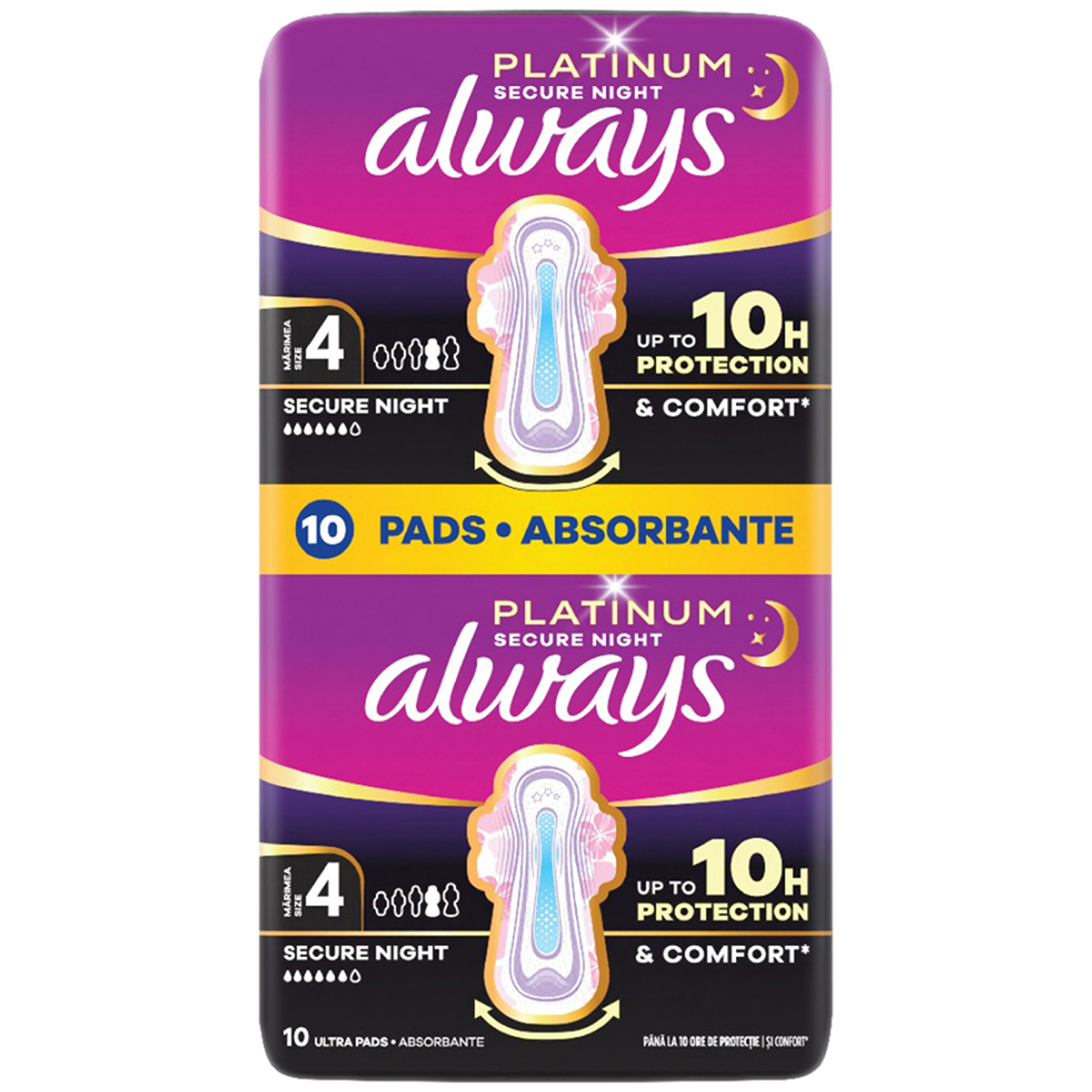 Absorbante marimea 4 Secure Night, 10 bucati
