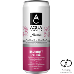 Aqua Carpatica Flavours Apa Minerala Naturala Carbogazoasa Cu Suc De Zmeura 330ml