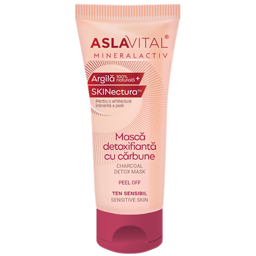 Aslavital Masca Detoxifianta Peel-off Cu Carbune 100ml