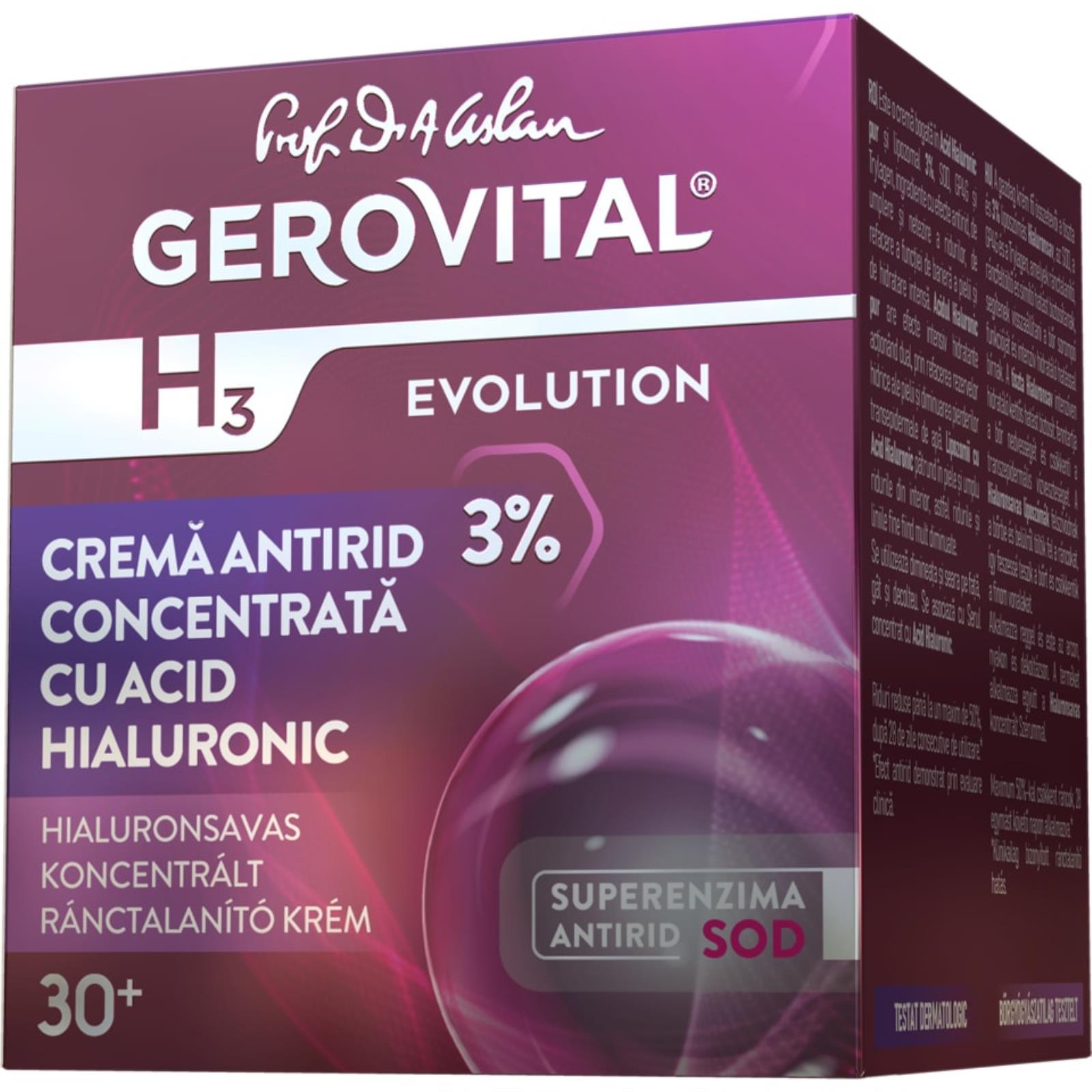 Crema antirid cu Acid Hialuronic 3% 50g