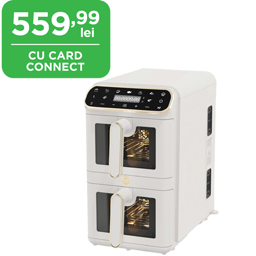 Berlinger Haus Friteuza Cu Aer Cald, Dual Basket 11l, Digital, Sahara