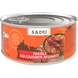 Sadu Fasole Cu Carnati Afumati 400g