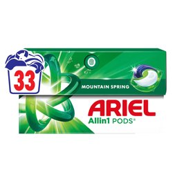 Ariel Detergent Allin1 Pods Mountain Spring, 33 Capsule