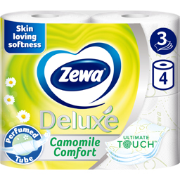 Zewa Hartie Igienica Deluxe Camomile Comfort, 3 Straturi, 4 Role