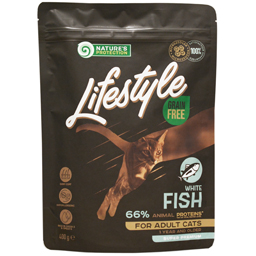Nature's Protection Hrana Uscata Pentru Pisici Adulte, Cu Peste Alb 400g