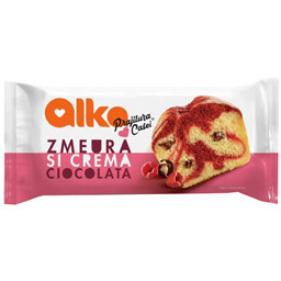 Prajitura cu zmeura si crema ciocolata 330g