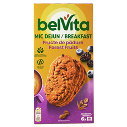 Belvita Breakfast Biscuiti Cu Cereale Integrale Si Fructe De Padure 300g