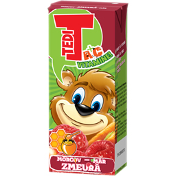 Tedi Suc Cu Morcovi, Mar Si Zmeura 200ml