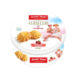 Secretul Bunicii Fursecuri Cu Merisoare, In Cutie Metalica 250g