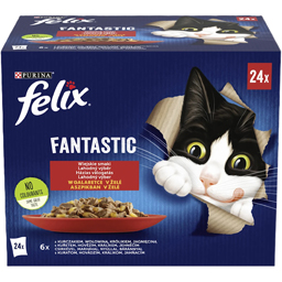 Felix Hrana Umeda In Aspic, Cu Pui, Vita, Iepure Si Miel 24x85g