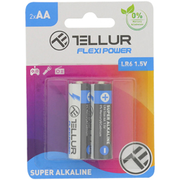 Tellur Baterie Flexi Power, Super Alcalina, Aa Lr6, 1.5v, 2 Buc
